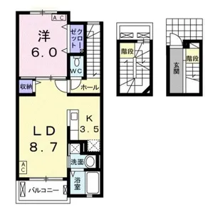 カモミーレ【3階】の間取り
