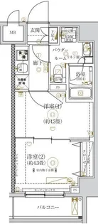 ガリシア亀戸【7階】の間取り