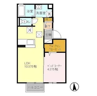 グレイス峰【1階】の間取り