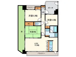 グランイーグル西蒲田II【1階】の間取り