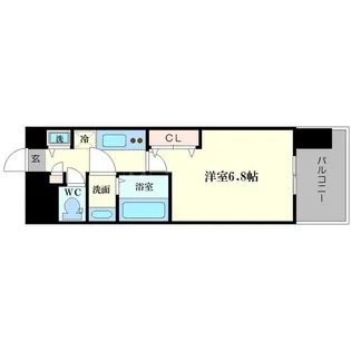 セオリー大阪ベイステージ【4階】の間取り