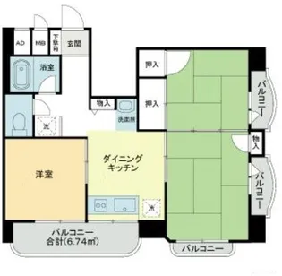 3DKの間取り画像