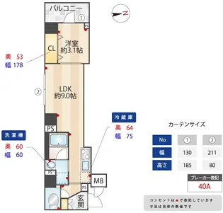 東京都新宿区左門町【マンション】の間取り