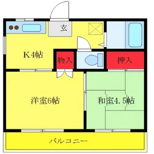 山口ハイツB【2階】の間取り