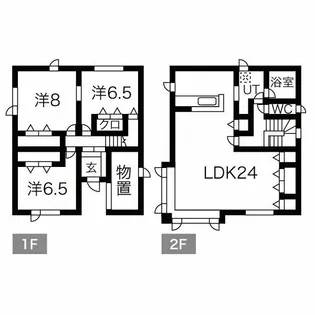 北海道札幌市北区新琴似四条11【一戸建】の間取り