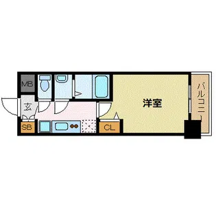 プレサンス新大阪イオリア【9階】の間取り