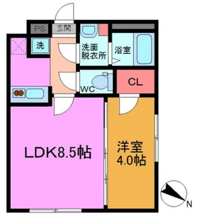 ベリエ行徳【3階】の間取り
