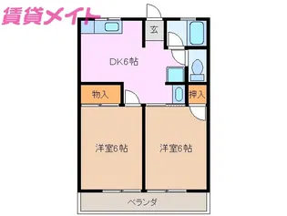 シティハイムコーポA棟【2階】の間取り