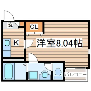 クレフラスト愛宕橋A【1階】の間取り