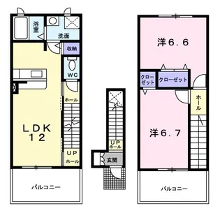 イズミティ・ヒルズ 弐番館【2階】の間取り