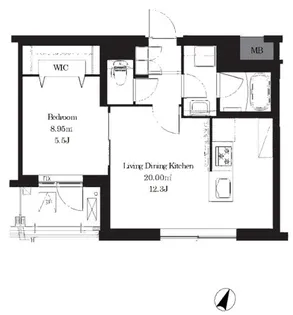フレンシア学芸大学【3階】の間取り
