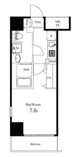エクアス錦糸町【3階】の間取り