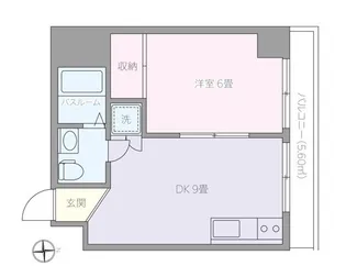 朝日雷門マンション【6階】の間取り