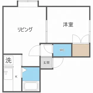 北海道札幌市西区発寒三条4【アパート】の間取り