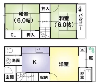 日ノ岡ローズハイツ 11号室【3階】の間取り