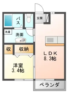 プライム・セジュール【1階】の間取り