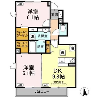 ラッキーベル【1階】の間取り
