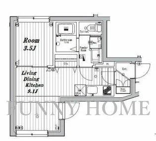 東京都目黒区目黒本町1【マンション】の間取り