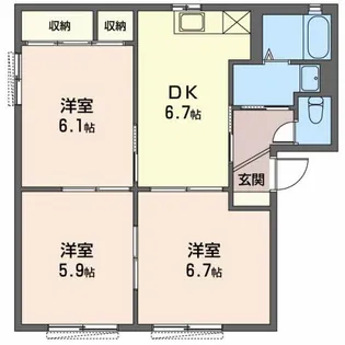 ジュビレオ 弐番館【1階】の間取り