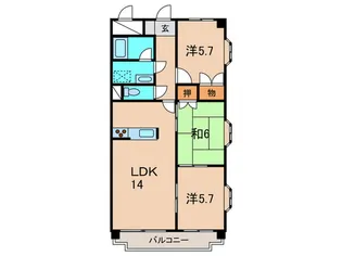 シェモアII【2階】の間取り