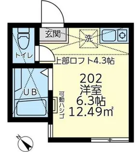 ユナイト横浜ニコラスバトラー【2階】の間取り