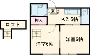 北浜町アパート【1階】の間取り