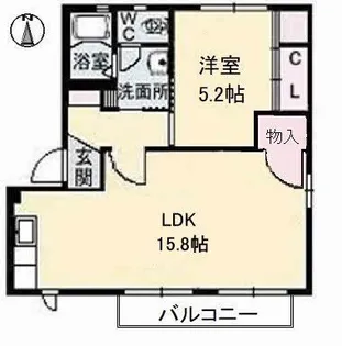 ラパルテール 弐番館 翔【2階】の間取り