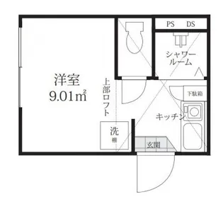 ロンジェスマン三宿【2階】の間取り