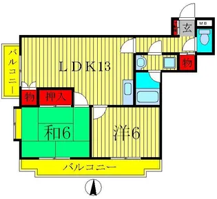 メゾン・ラポームI【3階】の間取り
