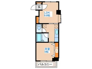メ-プルリバ-ビュ-【11階】の間取り