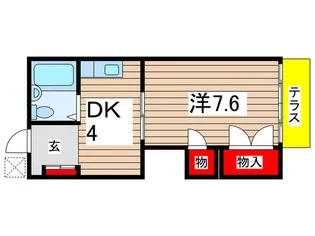 プチシャトー若草【1階】の間取り