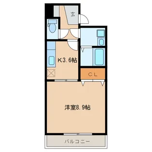 鴨江レジデンス【4階】の間取り