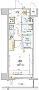 ハーモニーレジデンス池上【1階】の間取り