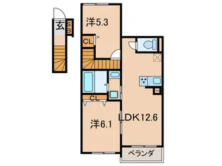 メゾン・デ・クール【2階】の間取り