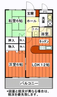 ハイツサニックスII【1階】の間取り