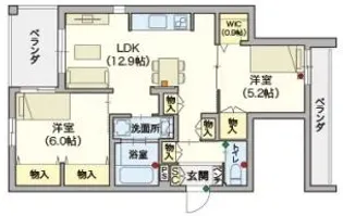 【シニア限定】フォンターナ大宮【3階】の間取り