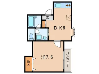 カ-ザU【2階】の間取り