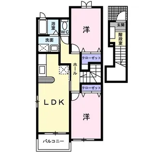 ムイビエーンB棟【2階】の間取り