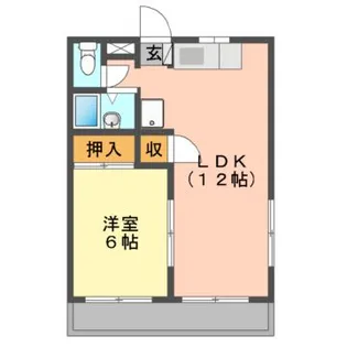 メゾンミナト【1階】の間取り