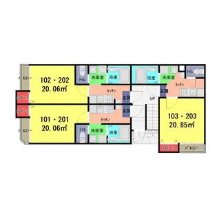フォーレ春日部【2階】の間取り