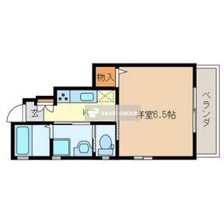 フェリオ 弥生町【1階】の間取り