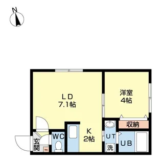 エヴァンスコート北円山【3階】の間取り