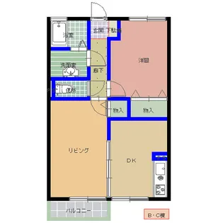 ビュー金上 B【1階】の間取り