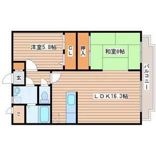 Hause.A.中倉(ハウゼ・アー・中倉)【1階】の間取り