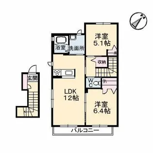 ボヌール【2階】の間取り