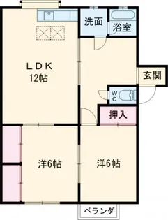 ヴィラ・ランコントレB【1階】の間取り