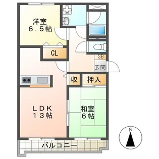 グランメール勝田II【2階】の間取り