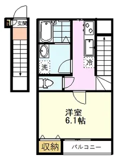 リブリ・Felice国立【2階】の間取り