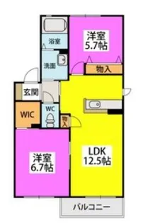 プランドール塩原【2階】の間取り