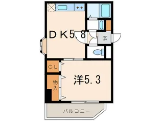 アクシスコ-ト魚崎【3階】の間取り